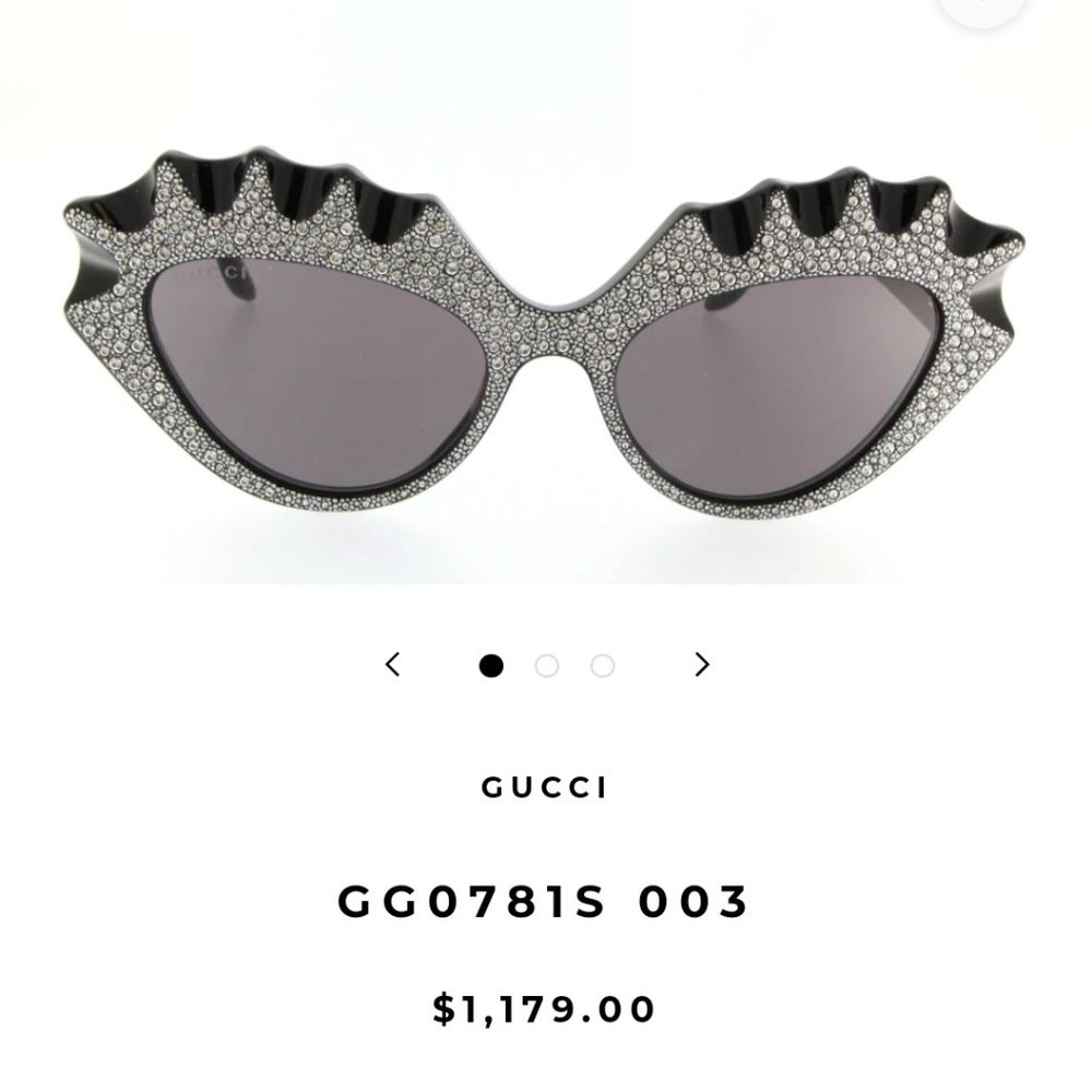 Gucci rhinestone cat eye sunglasses